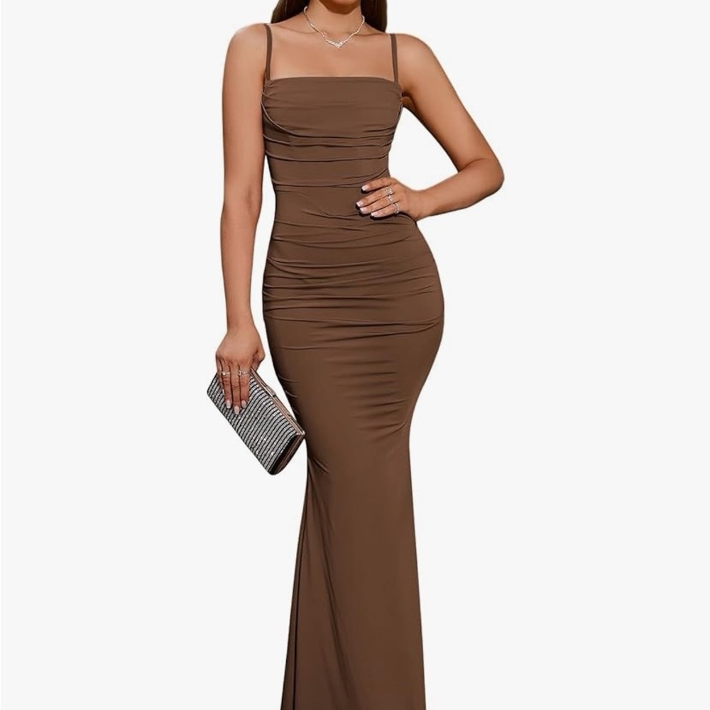 Chic Brown Maxi Dress